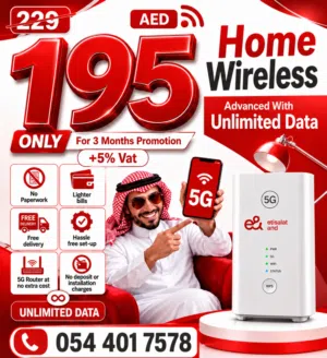 Etisalat Home WiFi internet connection all over UAE