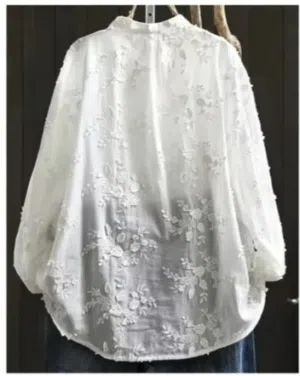 Embroidered loose fit shirt