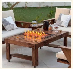 طاولات منقل من الخشب الطبيعي