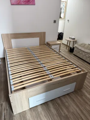 Bed Frame and Bedside Table
