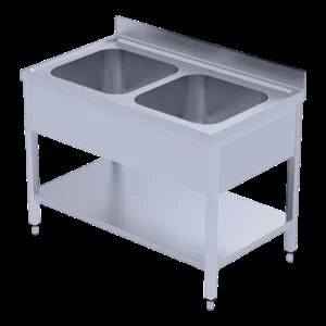 يوجد لديه مغسلة (حوضين)