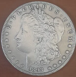 عملة امريكيه سنه 1893مورقان نادرة