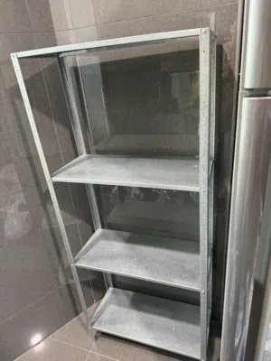 metal shelf grey