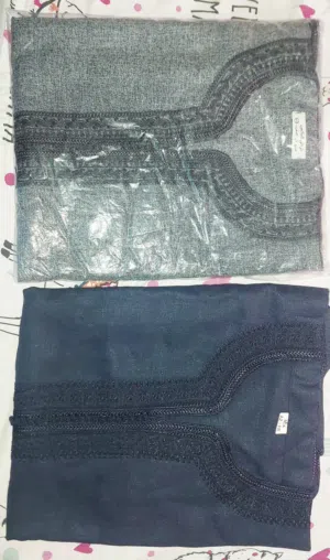 جلابيات رجالية لونين ازرق ورمادي