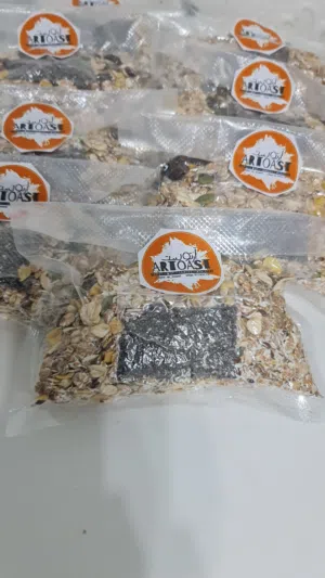 فطور صحي  بالجرانولا و الفواكه المجففه و المكسرات  و بذور الشيا و بذور القرع