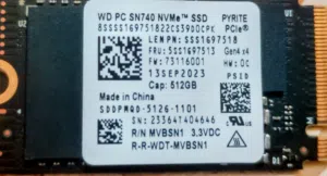 للبيع هارد SSD NVMe M.2 بحجم 512GB (مقاس 2230) - شركة Western Digital
