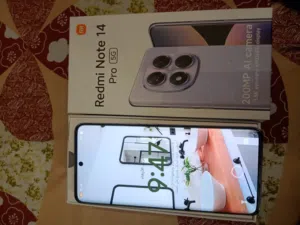 هاتف شاومي نوت 14برو 5جي مساحه 256 12 جيجا رام جديد لسه في الضمان ستخدم خفيف لسه في الضمان 6جربات