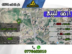 رقم الأعلان (4974) قطعة ارض للبيع في بدران
