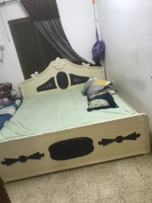 Wooden Bed with Mattress