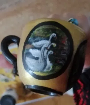 فنجان برسم يدوي تحفه فنيه