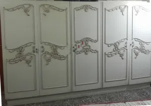 غرفة نوم خشب (صاج) مستعملة.