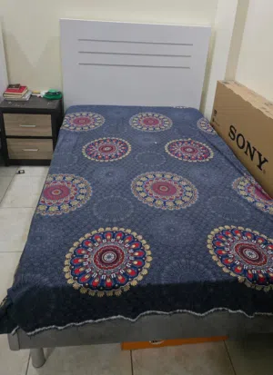 Ikea single large bed frame and matress