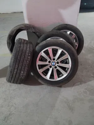 جنط bmw اصلي قياس 17 مع كاوشوك runflat  225 / 55