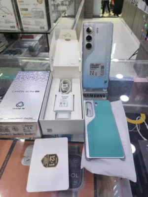 مشغل ايام الحديث وصل CAMON 40 PRO 4G معه كامل اغراضو جيجا 256 رام 24 متوفر توصيل
