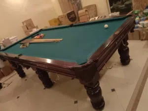 knight shot Victoria 9 feet Marbal top base pocket drop pool billirds table is for sale