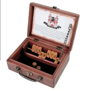 تحفة خشبية نادرة وعريقة لعشاق التميز – لعبة Shut-The-Box الكلاسيكية الأصيلة
