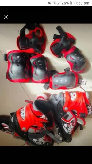Adjustable A line skates with All accessories in perfect condition