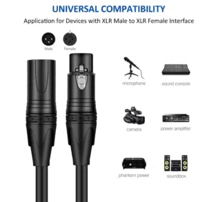 كيبل ميكروفون XLR 3pin Microphone Cable