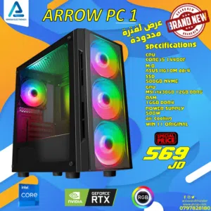 تجميعة كمبيوتر Pc Computer Gaming i5-14400F 16GB Ram RTX3060 بافضل الاسعار