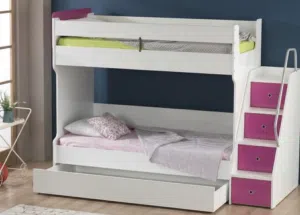 تخت سرير طابقين موديل تركي مع فرشات عدد 2 طبيه جداد