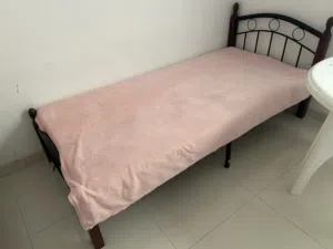 Iron bed for one person without any other thing. 5 rial