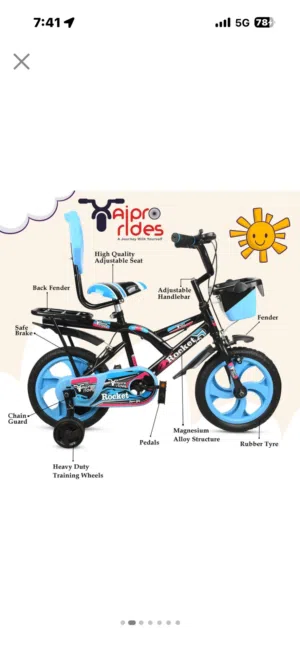 All kids cycle. And car
