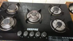 GEEPAS 5-Burner Glass Hob for Sale - Reliable & Used