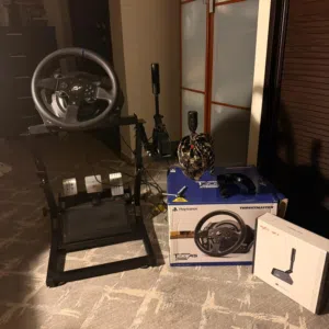 Racing Sim setup كامل Thrustmaster T300rs GT + Shifter + Handbrake + Stand