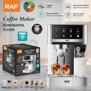 RAF Coffee Maker ماكينة قهوة و اسبريسو 1350 وات بسعر شامل التوصيل