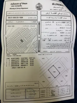 للبيع ارض سكنية في صحار في حي الرفعة. 23