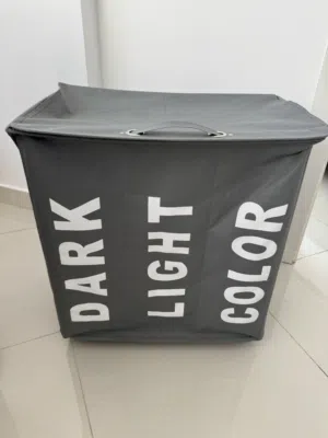 Trio-logic 3-Section Laundry Sorter with Wheels Almost new and modern dustbin