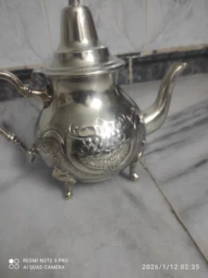 إبريق شاي مغربي فضة قديم