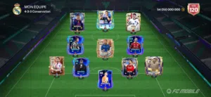 Compte fc mobile cêne 120 with a lot of légende players