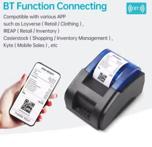 Thermal printer 58mm for billing pos machine laptop computer and mobile This is a Bluetooth-enabled