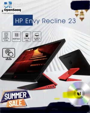 للبيع كمبيوتر all in one  hp بحاله جيدا جدا للاستعمال ومواصفات جيده
