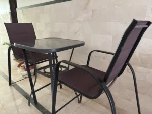 Danube 2 Seater and tempered glass table
