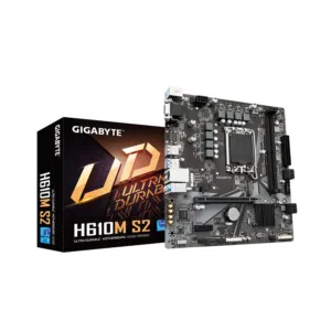 مذربورد جيجابايت لمعالجات انتل جيل 12 + 13 + 14 - GIGABYTE UD H610M-S2 DDR5 LGA 1700 MOTHERBOARD