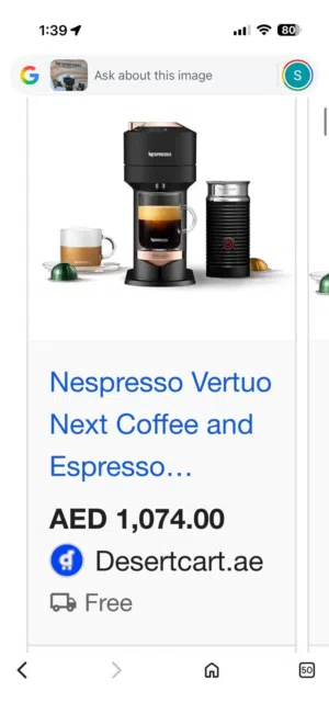Nespresso مكينة قهوة واسبرييو