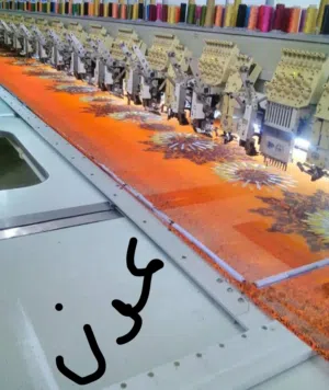 مكينه تطريز كمبيوتر 14راس تطري مستخدم نظيف
