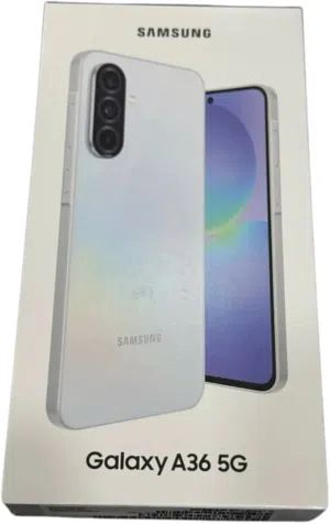 Samsung Galaxy A36 Pearl White littile Used Smartphone with 128GB Storage and new charger cable