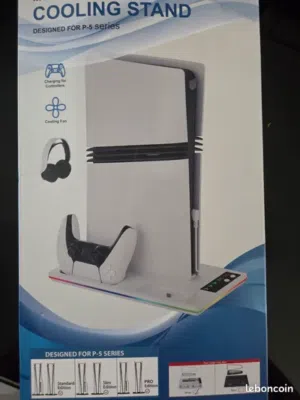 حامل عمودي مزود بنظام تبريد لأجهزة PS5/Pro/Slim
