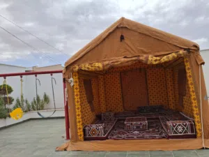 خيمه 3x3 قابله للنفخ بحاله ممتازه شبه جديده