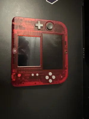 Crystal red transparent 2ds and 3ds games