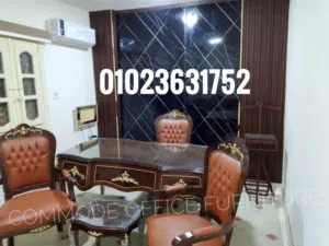 غرفة وزارية / مكتب مدير كلاسيك خشب زان احمر روماني / اثاث مكتبي / مكاتب بايوه فرنساوي office