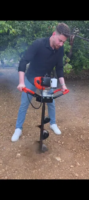 حفار الأرض اللولبي – قوة حقيقية تشتغل عنك مش العكس .بنزين بقوة 52cc حقيقي