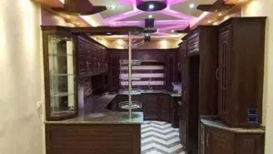 واجهة مطبخ المنيوم مع رخام