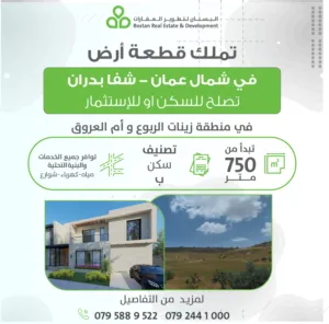 Residential Land for Sale in Amman Shafa Badran