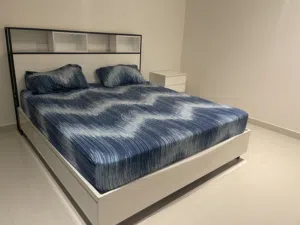 Glossy White Bedroom Set (Size: 2m x 1.80m) - Smart Storage!