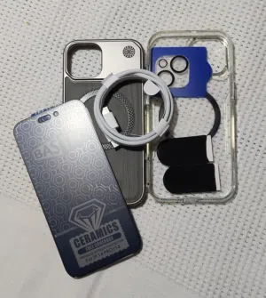 iPhone 15 2cover and data cable and screen guard protection