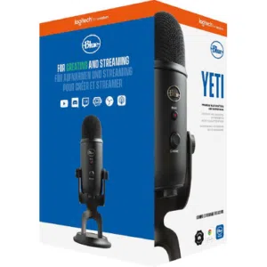 Blue Microphones - Blue Yeti Professional Multi-Pattern USB Condenser Microphone - Blackout
